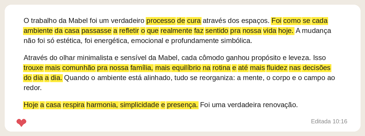 Depoimento de cliente